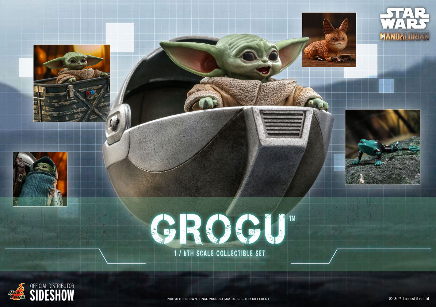 Grogu™ Sixth Scale Figure Set Sixth Scale Figure Set by Hot Toys