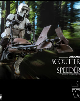scout trooper and speeder bike star wars return of the jedi hot toys set bunker158 3