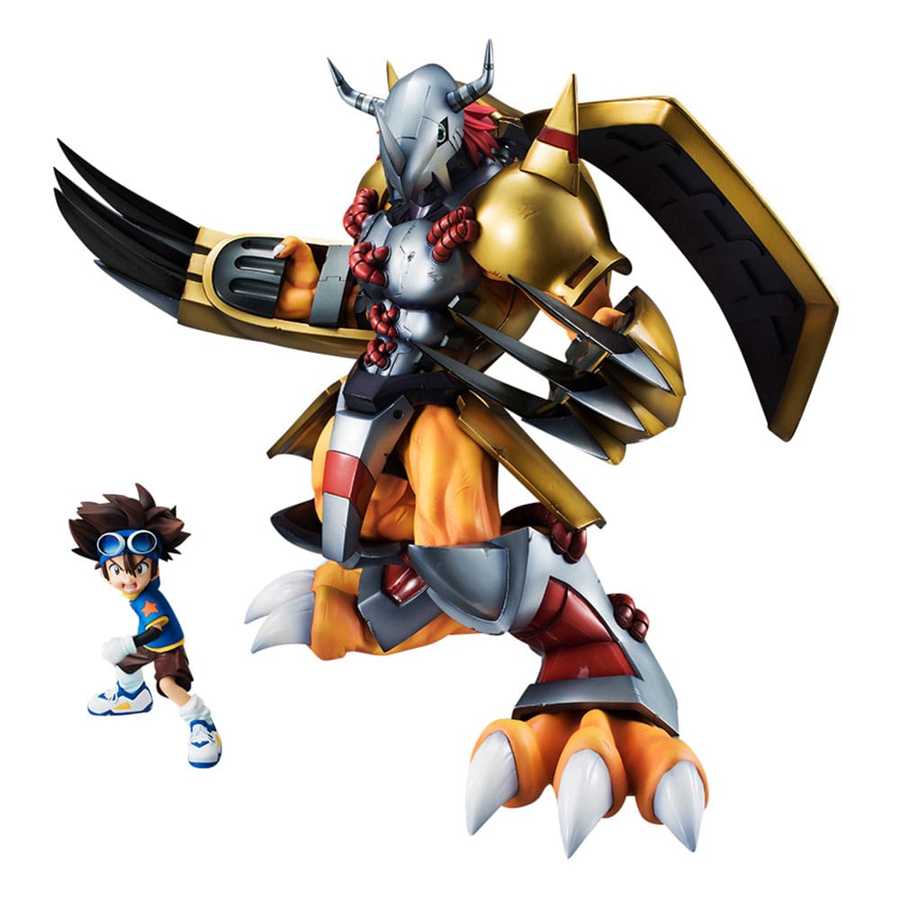 Statua Cosmic Group Digimon Wargreymon & Taichi - 25 Cm - Collezione Anime